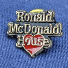 Vintage Epoxy & Gold Tone Ronald McDonald House Lapel Pin picture