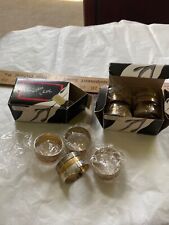 8x Vintage REGAL QUALITY SILVER HONG KONG Napkin Rings Patina 1.75” Opening picture