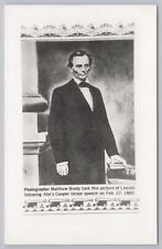 Real Photo Postcard~Photo of Lincoln By Matthew Brady~RPPC picture
