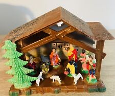 Vintage Nativity Set Christmas Small Plastic 1960’s  4x5” Defect picture