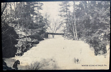 Vintage Postcard 1930-1945 Winter Scene at Falls, Pennsylvania picture