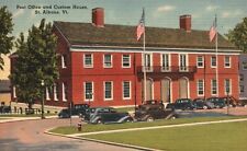 Postcard VT St Albans Vermont Post Office & Custom House Linen Vintage PC H265 picture