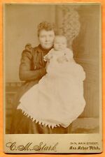 Ann Arbor MI Portrait of Mother & Baby ID'd by Stark, circa 1890s picture