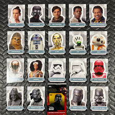 2019 TOPPS STAR WARS RISE OF SKYWALKER COMPLETE CHARACTER STICKER SET/19+WRAPPER picture