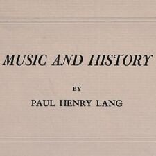 1953 Music And History Paul Henry Lang Vassar College Poughkeepsie New York picture