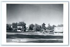1962 Garage Mobilgas Market Emily Brained Minnesota MN RPPC Photo Postcard picture