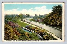 Cleveland OH-Ohio, Boulevard From Superior Avenue Bridge Vintage c1921 Postcard picture