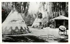 RPPC 34 Knott's Berry Farm, Indian Village, Ghost Town, Buena Park CA Tepees picture