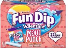 LIK-EM-AID Fun Dip Candy Valentine's Maui Punch 22 Pouches New In Box picture