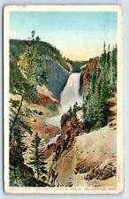Postcard - Great Fall From Red Rock Yellowstone National Park Montana picture