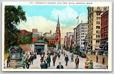 Postcard Tremont Street And The Mall, Boston, Massachusetts Unposted picture