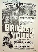 Original Brigham Young Movie Ad: Tyrone Power; Big Spectacular Stirring picture