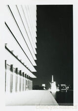 1967 Los Angeles By Night Civic Center Modern ARchitecture Black White picture