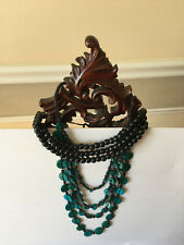 Two VTG fashion multi-strand beaded necklaces picture