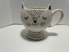 cat coffee mug by tabletop Ceramic White Cat Head Mug picture