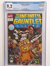 Infinity Gauntlet #1 CGC 9.2 🔑 1st Print 7/91 Marvel Jim Starlin George Perez  picture