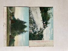 2 Original Fayette County PA postcards Braddocks grave white rocks Mts early picture