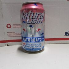 NATURAL LIGHT NATURDAYS empty 12oz beer can RED WHITE BLUEBERRY picture