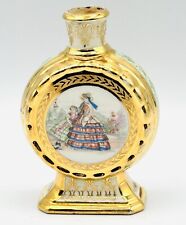 Antique French Le Mieux China Porcelain Perfume Bottle 24k Gold Gilded Paris picture