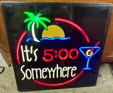 LED It's 5:00 O'Clock Somewhere Neon Sign 22