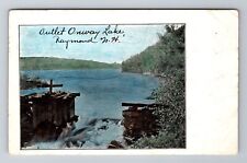 Raymond NH-New Hampshire, Outlet Onway Lake, Antique Vintage Souvenir Postcard picture