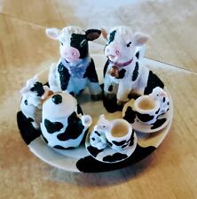 Miniature Tea Set - Cow Family - Cracker Barrel  picture