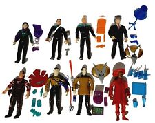 LOT OF 8 NWOB COMPLETE  STAR TREK NEXT GENERATION ACTION FIGURES ~ NO BOXES picture