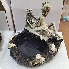 Halloween skull ashtray, resin craft skull creative skull sexy man ashtray ho... picture