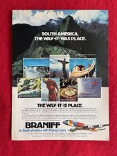 Vintage 1976 Print Ad Braniff International Airlines South America Ad picture