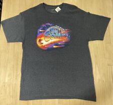 LARGE Six Flags Amusement Park THE COMET Rollercoaster Ride SPACE T-shirt SOFT picture