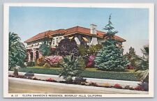 Vintage Beverley Hills California Gloria Swanson's Residence Postcard picture
