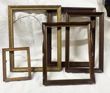 VINTAGE/ANTIQUE LOT 5 ORNATE LAYERED CARVED WOODEN PICTURE FRAMES PHOTO ART DECO picture