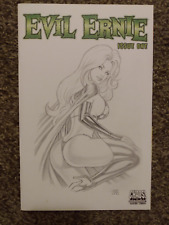 ORIGINAL LADY DEATH EVIL ERNIE SKETCH COVER ART DRAWING BY CAMPBELL VERSION #3 picture