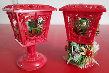 Vintage 1960's Christmas Lamplighter Ornate Red Lantern ~ Handcrafted Hong Kong picture