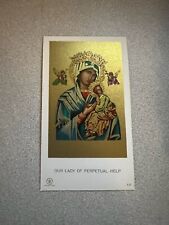 Vintage Gilded Catholic Holy Card - Our Lady of Perpetual Help Icon picture