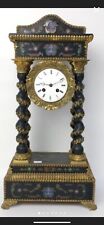 incredible French Inlaid Wood and Bronze Clock 20” Make Offer picture