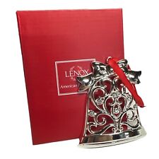 Lenox Sparkle And Scroll Silver Bell Ornament - With Box  picture