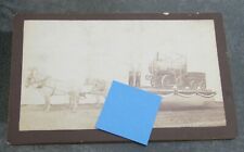 1880s Cabinet Photo The Stourbridge Lion Steam Locomotive On Parade Float rare picture