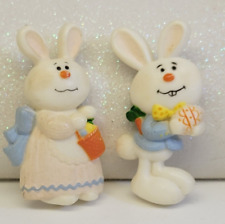 Vintage Plastic Easter Bunny Rabbit  Girl &  Boy Lot  Easter Basket Egg ADORABLE picture