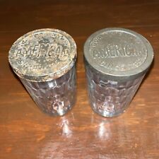 Vintage Quality Snuff American Jars Embossed Since 1782 Lot of 2 picture