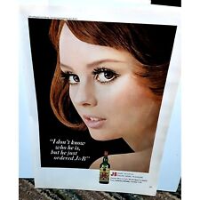 Vintage 1967 J&B Rare Scotch Sexy Woman Ad Original epherma picture