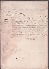 KING LOUIS XVIII (FRANCE) - MANUSCRIPT DOCUMENT SIGNED 01/25/1777 picture