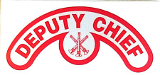 DEPUTY CHIEF - Fire Department - HIGHLY REFLECTIVE RED  Fire Helmet DECAL picture