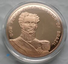 Dom Pedro 1st Emperor of Brazil Brazilian-American Society Vintage Bronze Medal picture