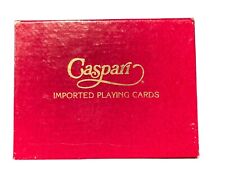 VTG Caspari Playing Cards Antoinette Gilded Floral Birds Blue Coral French EUC picture