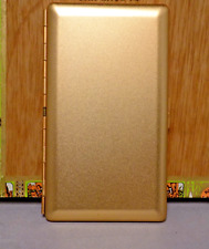 NEW 100/120mm CIGARETTE &OR MULTI USE SATIN GOLD CASE w/ MIRROR TOP QUALITY picture