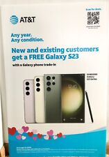 AT&T Large Advertising Poster Sign Art PROMO Samsung Galaxy S23 - 3ft x 2ft picture