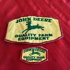 2 Antique John Deere Farm Equipment Patches 3” & 7 1/2” picture