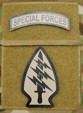 Infrared US Army Special Forces Arrowhead & Tab Set IR Green Beret Nous Defions picture