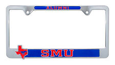 southern methodist smu mustangs alumni logo chrome license plate frame usa made picture